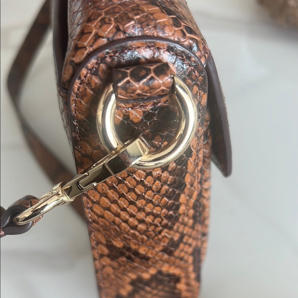 Rebecca Minkoff Jean Mac Equestrian Snakeskin Crossbody NWT $248 - Picture 8 of 15